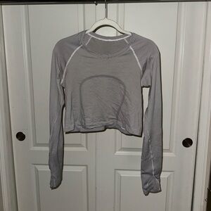 lululemon black and white striped cropped swiftly size US 8